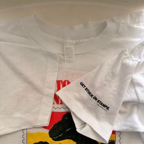 Vintage 1989 Tyrannosaurus USPS Stamp Shirt - Picture 7 of 7